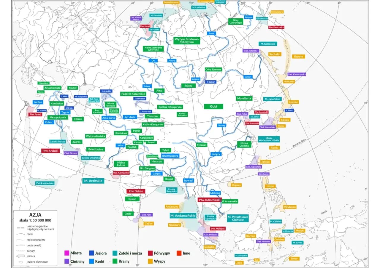 Granice Azji - najważniejsze elementy geograficzne i polityczne w 2025