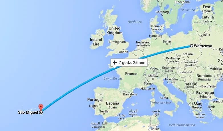 Ile trwa lot na Azory z Polski - poznaj wszystkie czasy przelotu
